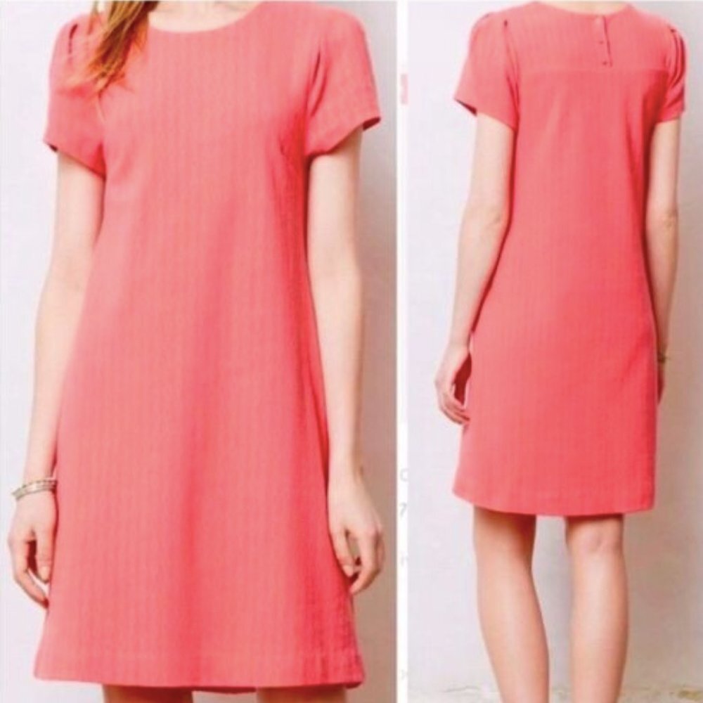 Maeve Coral Short Sleeve Dress